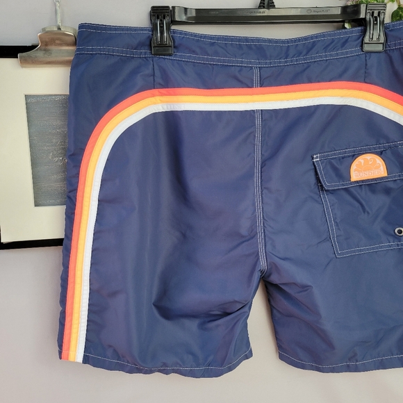 Sundek Men's Nylon Mesh Swim Trunks Blue 36 - Picture 6 of 12